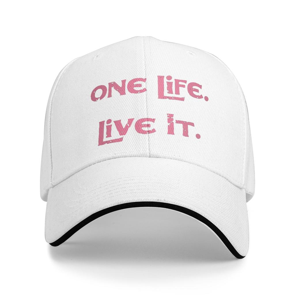 Custom Fashion One Life Live It Baseball Cap for Women Unisex Adjustable  Dad Hat PerforUnisexce Snapback Caps