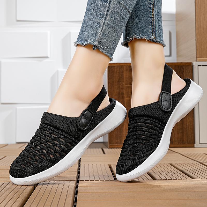 Modne Damskie Sandały Letnie Siatkowe Płaskie Klapki Oddychające Turystyczne Damskie Miękka Podeszwa Lekkie Outdoorowe Codzienne Buty do Chodzenia 2025