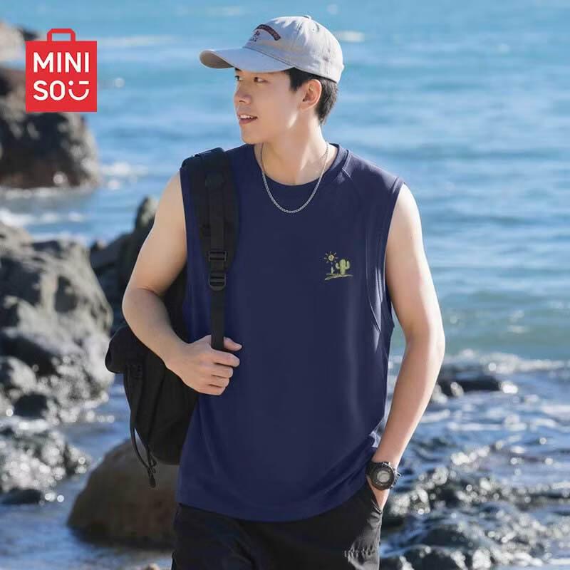 MINISO Men s Pure Cotton Sleeveless Tank Top 3XL