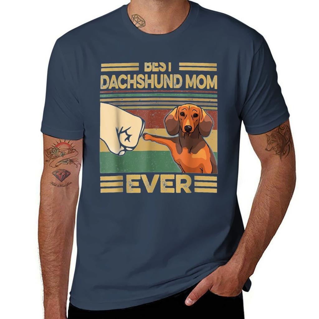 Vintage Best Dachshund Mom Ever Dog Lover For Mothers Day Tshirt Water Resistant Casual Tshirt
