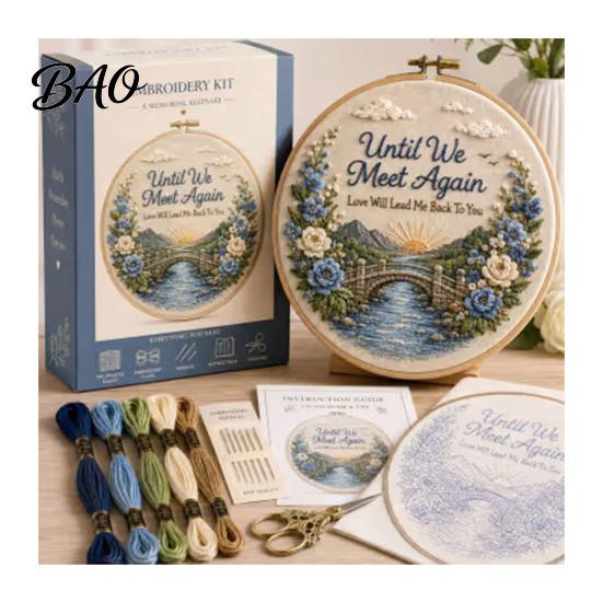 Cross Stitch Kit with Preprinted Patterns Christmas Embroidery for Beginners, Pre-Printed Pattern Full Set Anniversary And Birthday Gift Ideas