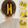 Vibrant Yellow Overstimulated Hair Claw Clip Warning Ponytail Holder  Novelty Accessory