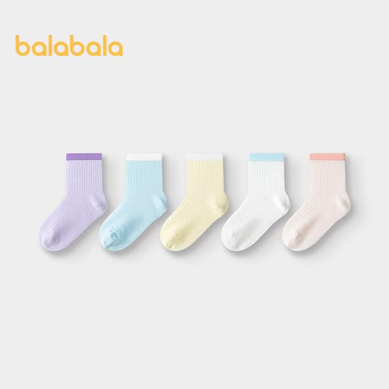 Balabala Children's Summer Mesh Sports Socks (5 Pairs)