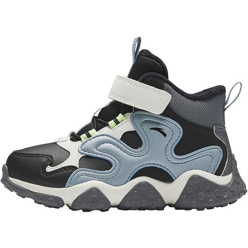 

Anta Kids Panstone Fleece Lined Warm Non-Slip Wear-Resistant Cotton Shoes Kids Shoes Black Light-Blue Ivory-White 312519972 33
