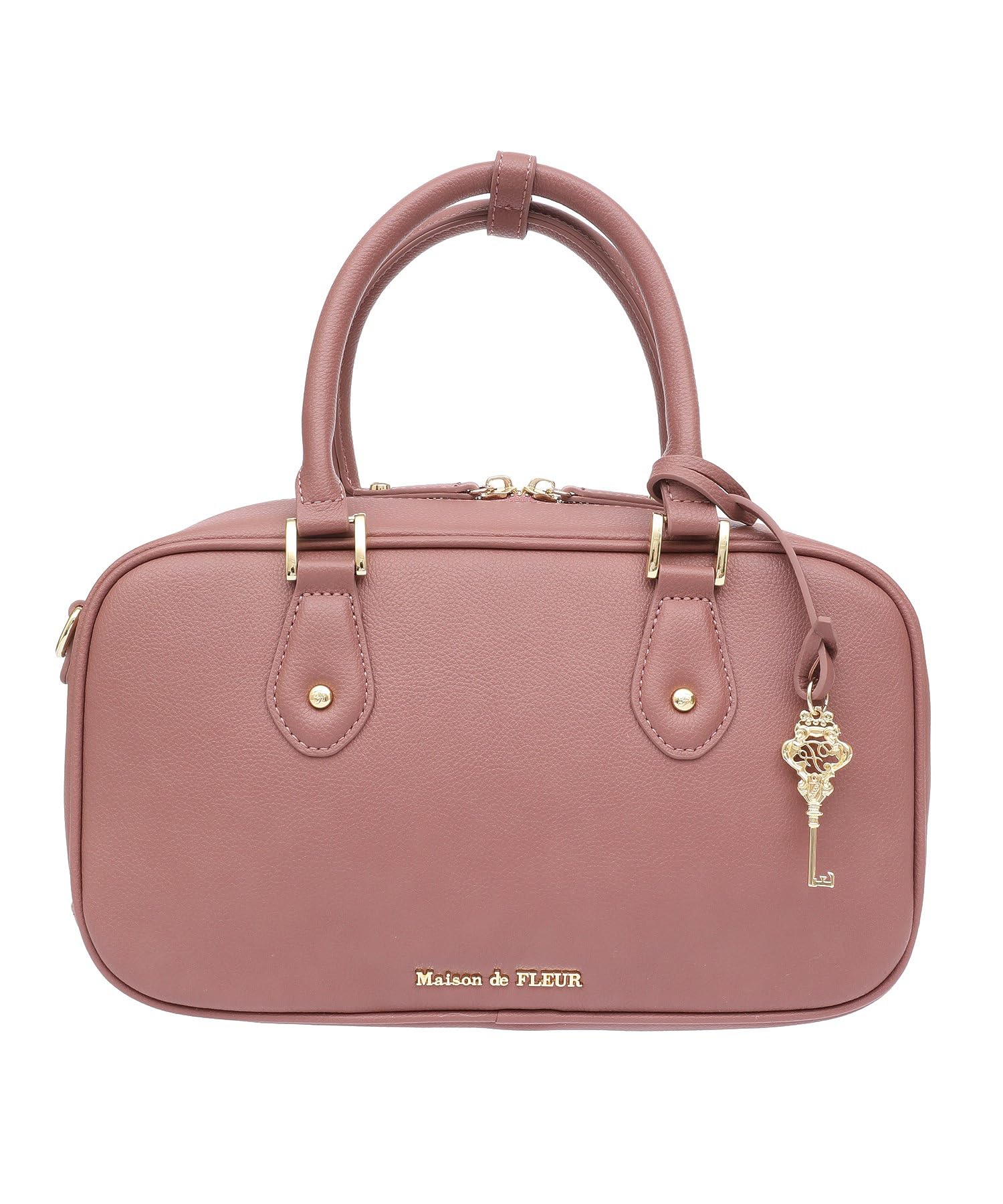 

de Handbag Key Charm Boston Bag Plum [Maison Fleur] Women s сливовый