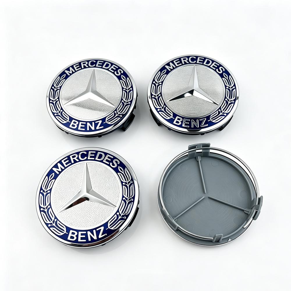 CRN1 4pcs 75mm Car silver Red Wheel Center Hub Caps For Mercedes Benz AMG W212 W205 W204 W211 W213 Accessories A0004000900