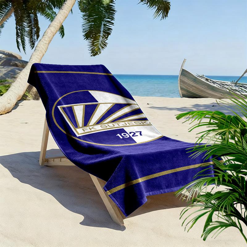 Sutjeska Niksic 2D Flat Print Beach Towel, Large Soft Quick Dry Towel for Beach Camping Swimming