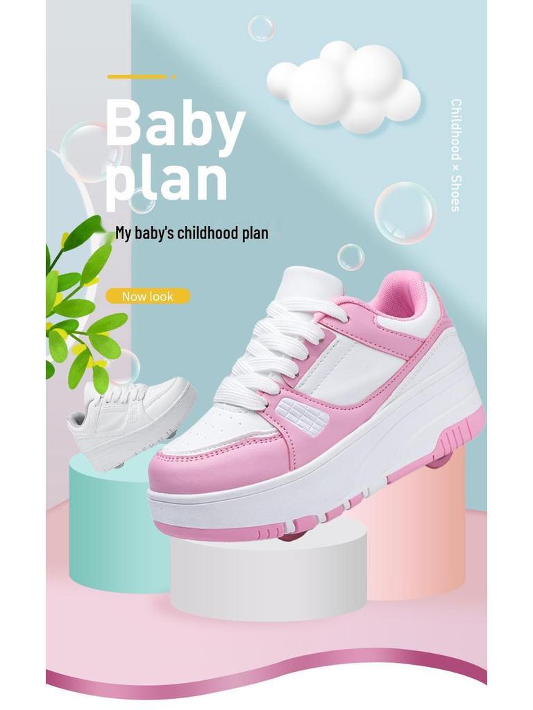 Odnímatelné ultralehké čtyřkolečkové brusle pro děti a dospělé