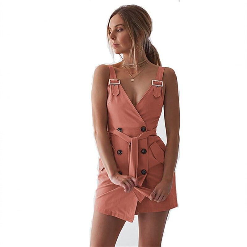 

Элегантное облегающее сексуальное женское платье 2022, летнее мини-платье без рукавов со шнуровкой, женский халат Femme Ladies Vestidos Mujer XXL розовый