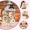Weihnachten Schneemann Puppe Figuren Niedlich Sammlerstück Vielseitiger Schmuck für Wohnzimmer