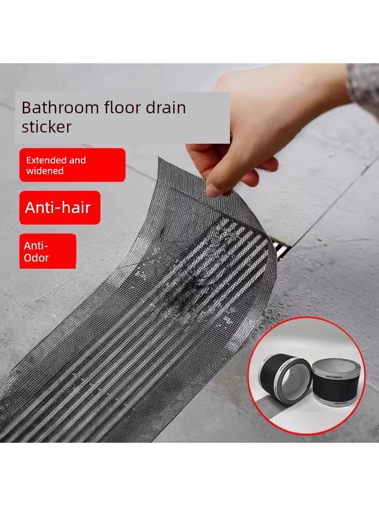 Striscia Filtro Scarico Rettangolare, Monouso, Anti-Insetti, per Bagno e WC, Blocca Capelli, Adesivo per Scarico Confezionato in Rotolo