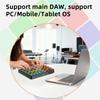 MIDI Controller Wireless MIDI Keyboard Pad 16 RGB Pads 6 Customizable Buttons 8 Knobs Rechargeable PC Mobile App Support for Beginners