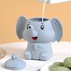 Tazza per Bambini e Neonati a Forma di Elefante Cartone Animato in Silicone per Alimenti con Manico a Forma di Orecchie e Narice Cannuccia 160ML Anti-caduta