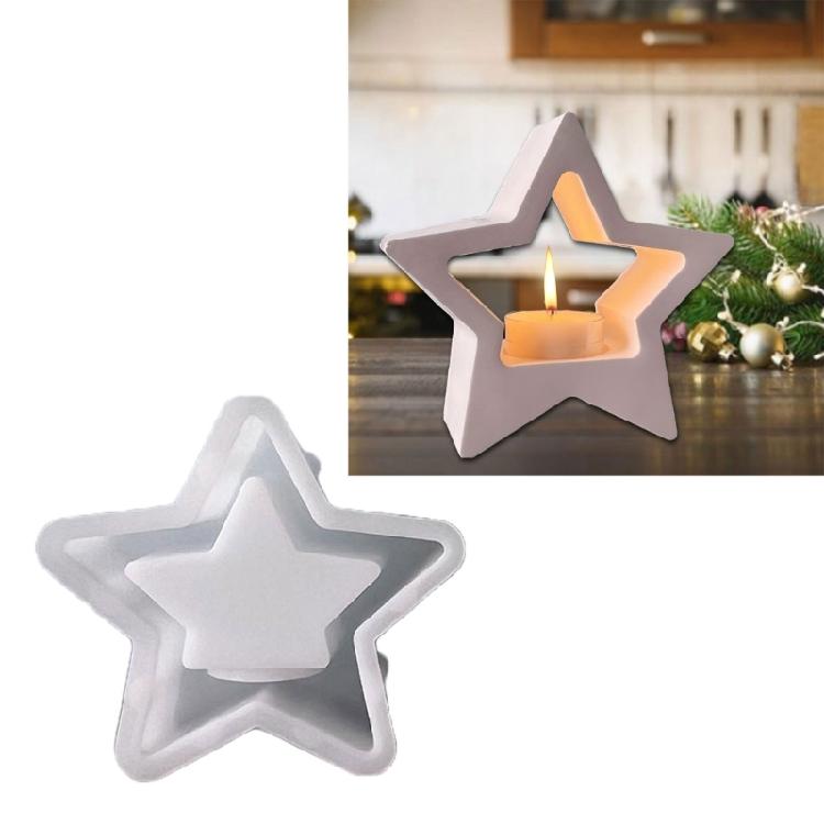 Hollowed Heart Silicone Candle Holder Mold Easy Demolding Tealight Holder Silicone Molds for Resin Craft Home Decoration