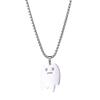 Little Monster Ghost Necklace - Cute Halloween Pendant for Hip Hop Street Style