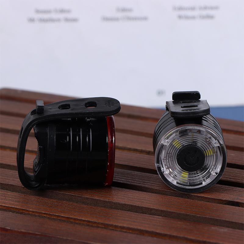Led Bike Tail Light Night Riding Brake Sensing Road Bike Rear Light Helmet Light Waterproof Charging Flashlight Taillight