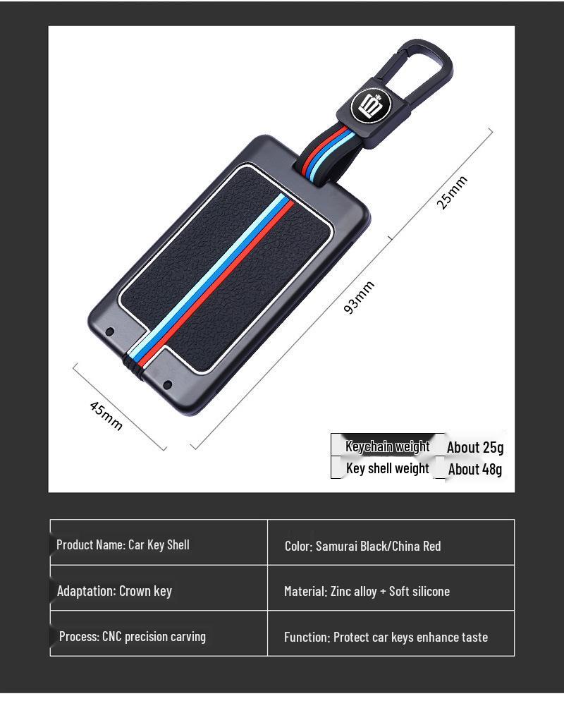 Crown Car Key Case for 12/13/14 Gen - Remote Control Protective Shell with Induction Package Buckle