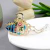 enamel Chinese Style Hair Claw Pearl Metal Shark Clip Cheongsam Design Hair Clip  Girls