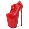 19cm Extreme Stiletto High Heels Platform Pumps Sexy Black Red Women's Metal Heeled Party Fetish Nightclub Shoes Big Size 50