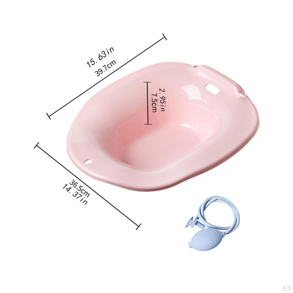 Baie de șezut multifuncțională pentru femei, portabilă, cu scaun lat, robustă, cu duș manual