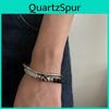 Handgefertigte Geometrische Edelstahl-Kettenarmbänder mit Perlen für Damen Herren im Hip-Hop-Stil