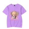 New Anime Himiko Toga Printing T-shirt Women Men Fashion Tees Round Neck Anime T-shirt