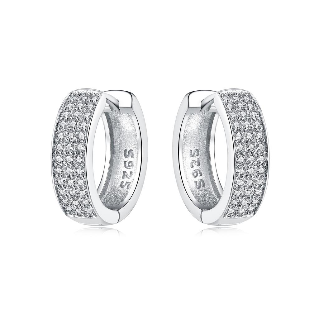 925 Silver Retro Grass Pattern Earrings Jewelry Versatile Hoop Earrings For Women Jewelry Birthday Party Fine Gifts