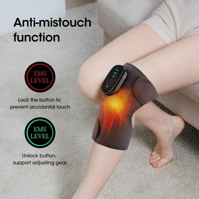 Heated Knee Brace, Cordless Heated Knee Pad for Arthritis, Rechargeable Knee Brace Warmer with 3 Heating Levels + 3 Vibration Modes