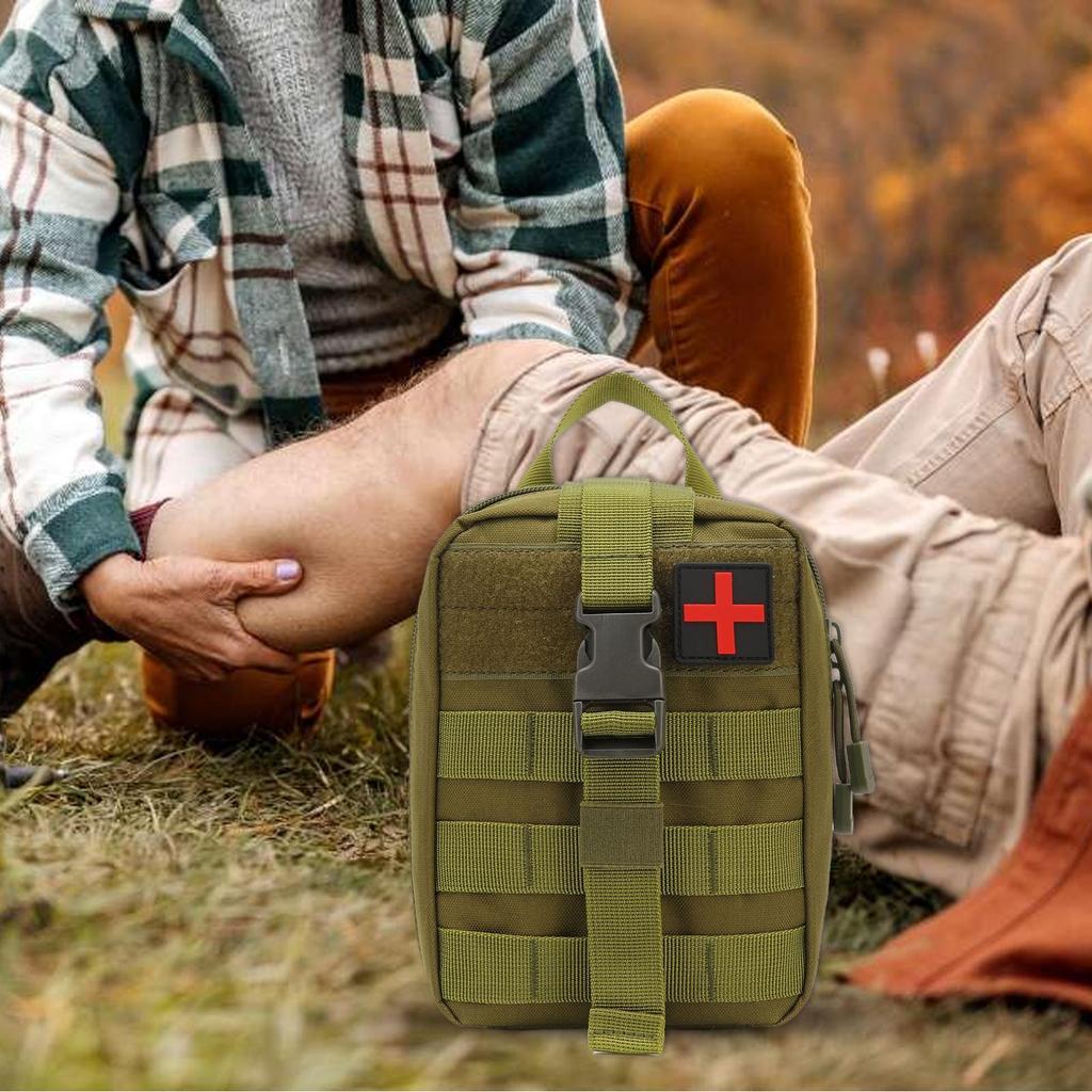 Outdoor First Aid Bag Waterproof Waist Pack Emergency Survival Pouch Camping Gear Organizer for Home Garage Boat RV Hiking