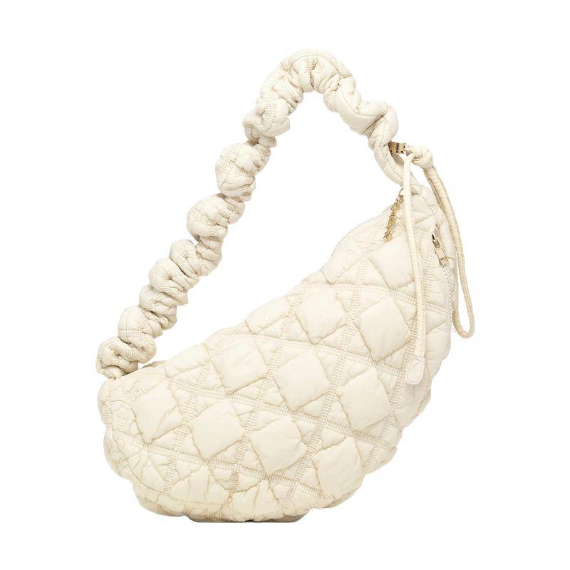 New CARLYN Nylon Cloud Bag Portable Crossbody Bag Shoulder Bag Women's Ivory H72303010I