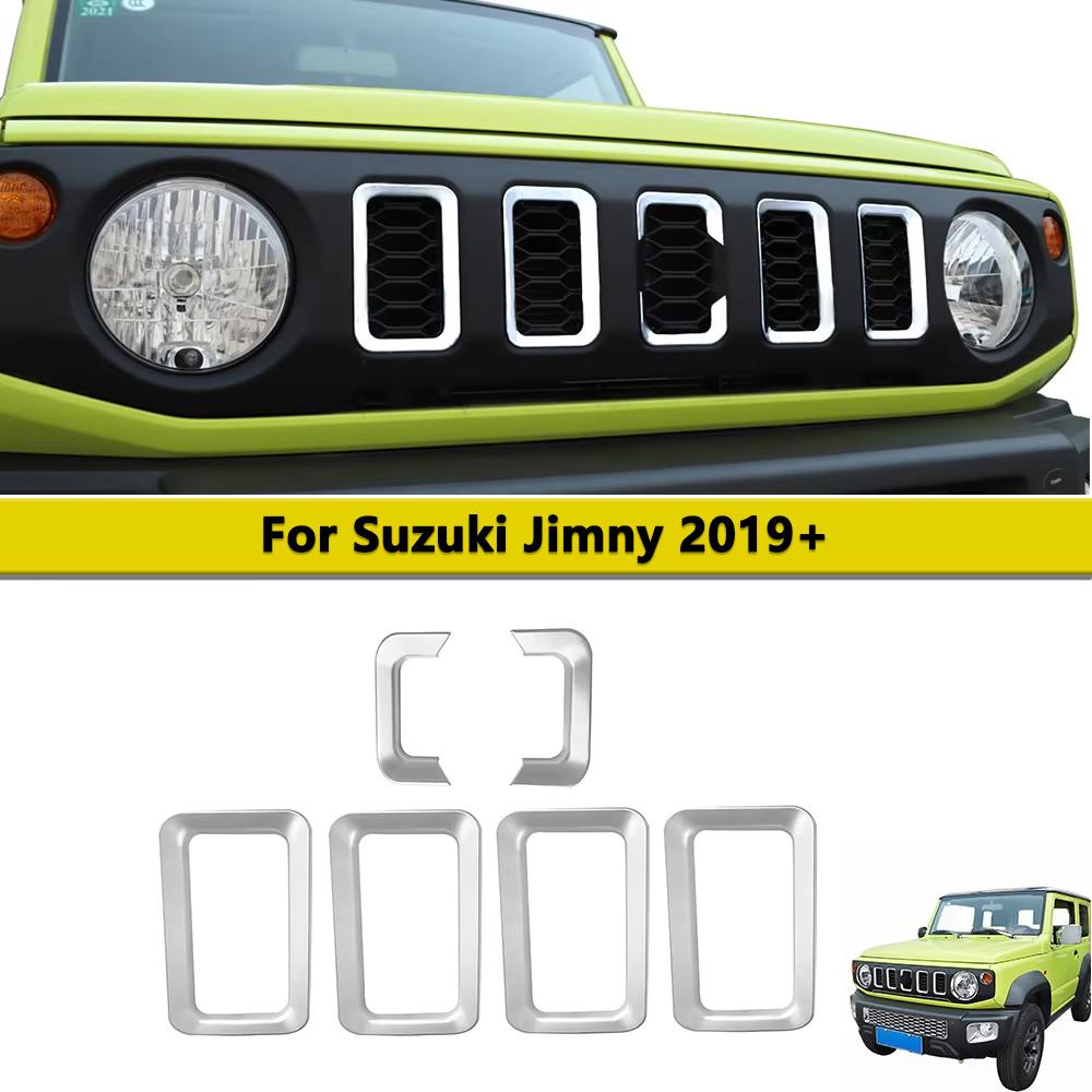 Car Front Bumper Grills Decoration Cover Trim for Suzuki Jimny 2019 2020 2026-2026 Grille Mesh Frame Exterior Car Accessories