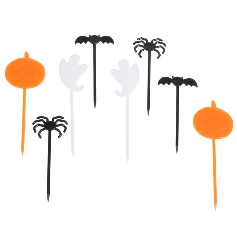 6-10pcs Mini Skewers Cute Cartoon Eyes Kawaii Lunch Bento Box Food Fruit Picks Fork Sticks Buffet Sandwich Toppers Party Decor