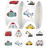 Cartoon Vehicle Stickers for Kids: Cars & Airplanes | Reward & Journal Seals | Adhesive Tape Roll
