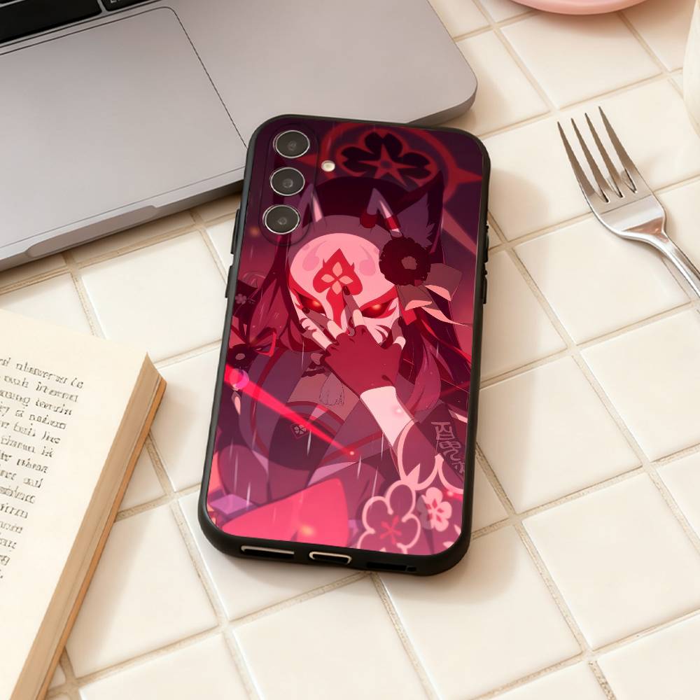 B-Blue Archive Anime The Animation  Phone Case For Samsung Galaxy A73,A72,A71,A70,A53,A52,A51,Others Soft Black Shell
