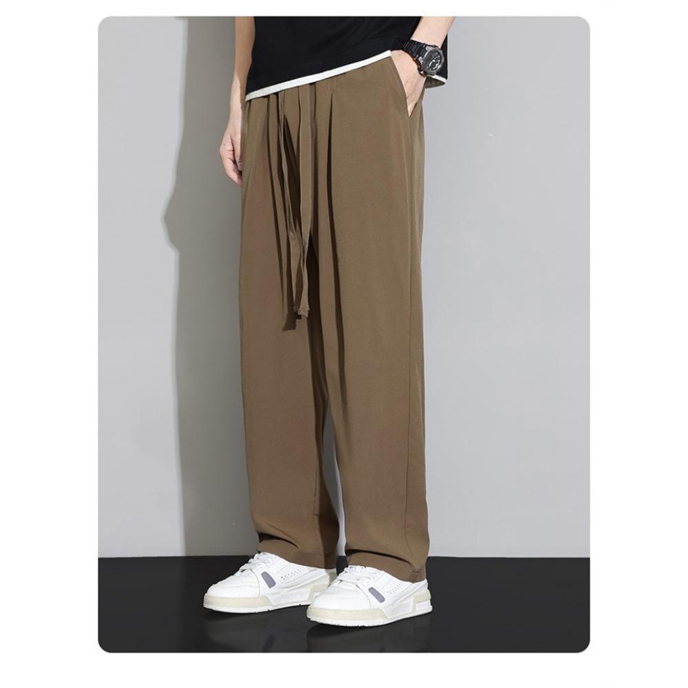 Sports Ice Silk Pants Men's Summer Breathable Straight Leg Trendy Brand Quick Drying Casual Pants Plus Size Spring and Autumn Work Pants