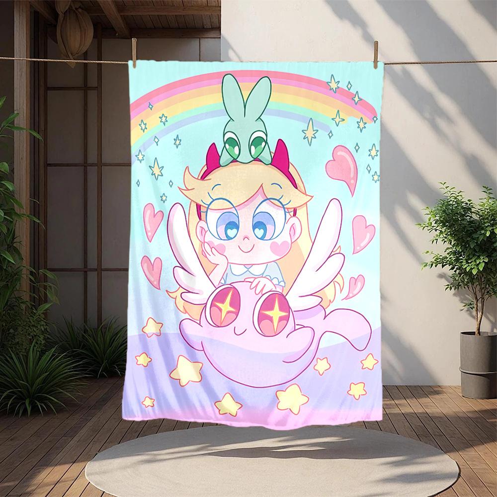 

1pc Star vs. the Forces of Evil Digital Printed Flannel Blanket, Super Soft Plush Bed Cover,Blanket for Sofa, Bed, Office, 70139 80cm x 120cm