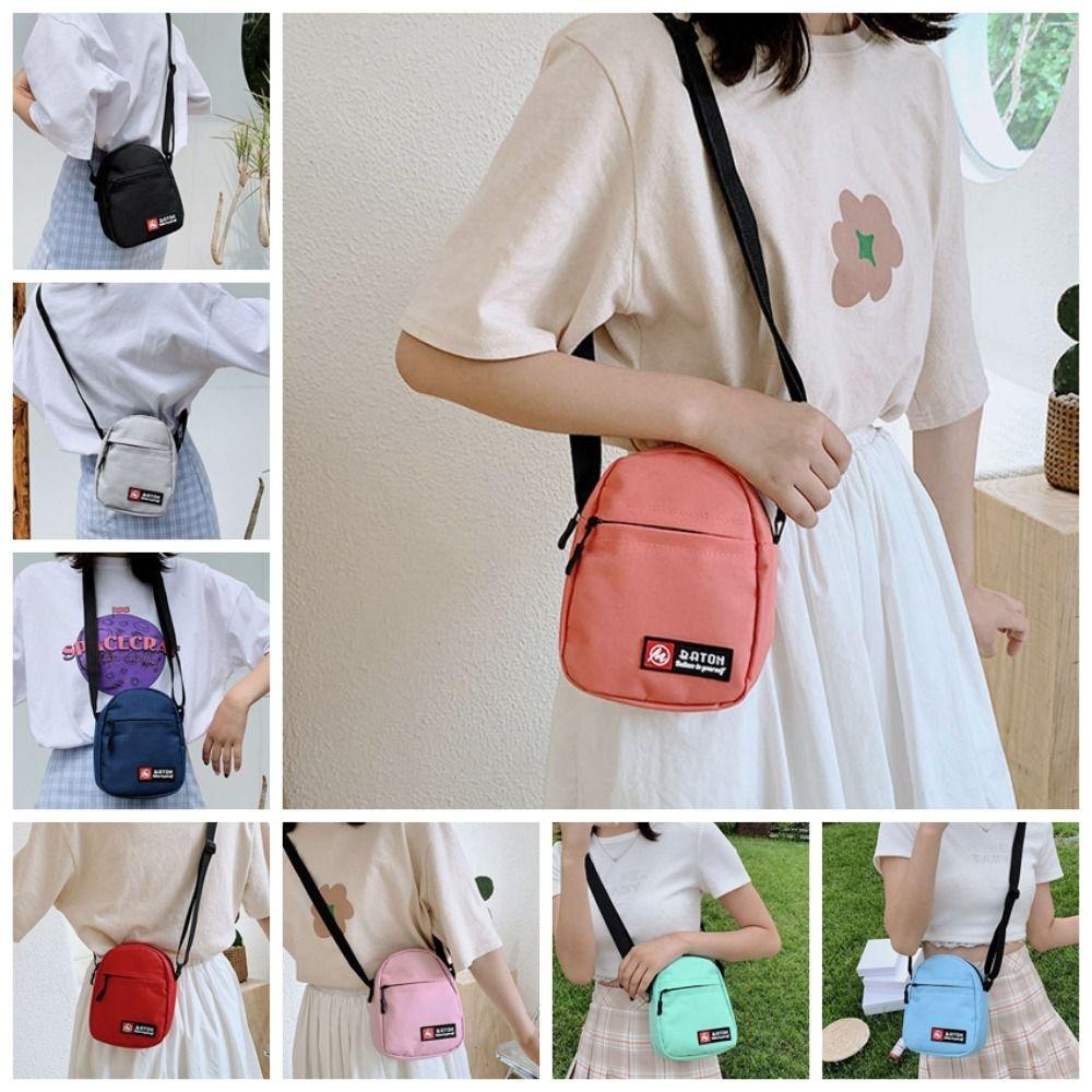 

Zipper Messenger Sling Bag Coin Purse Shoulder Bag Fashion Canvas Crossbody Bag Sports