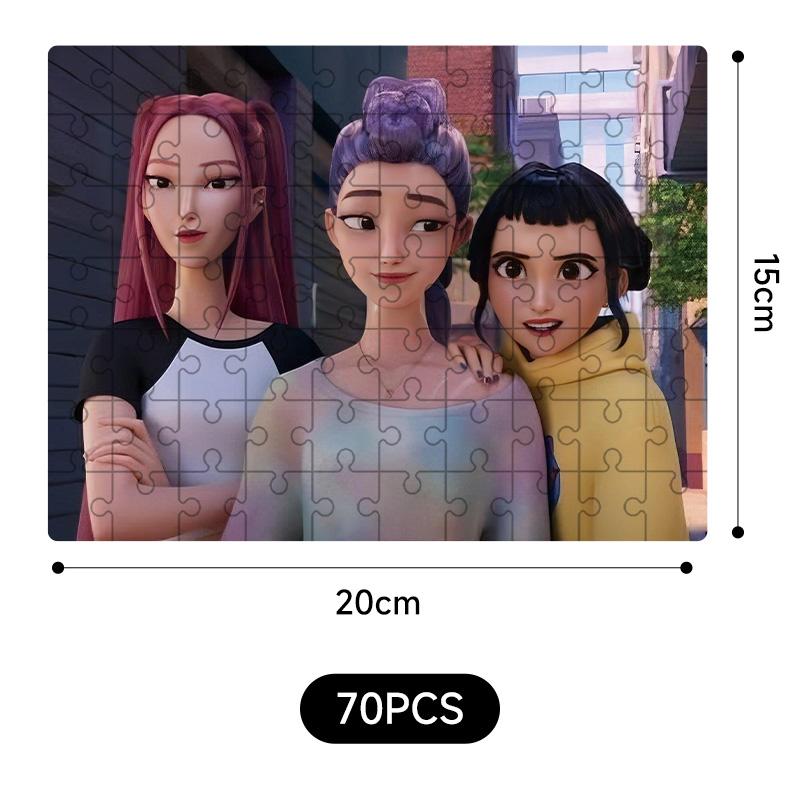 Kpop Łowcy Demonów 20*15Cm Puzzle Zabawki Rumi Mira Zoey Huntrix Wzór Postaci Gra Planszowa Dekoracja Domu Prezenty dla Dzieci