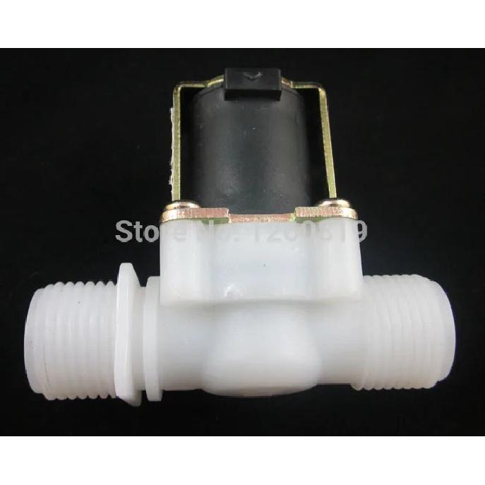 

1/2 by 1/2 Thread male DC 12V Electric Solenoid Valve Normally Closed NC Water Inlet Flow Switch Control