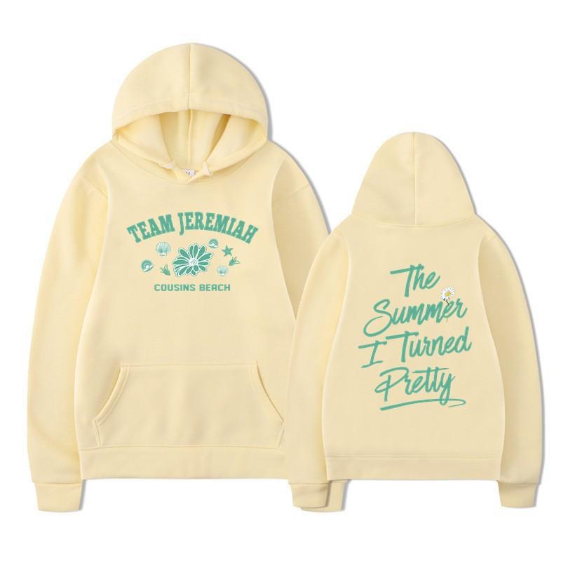 2025The Summer I Turned Pretty Printed Loose Hooded Sweater Hoodie S