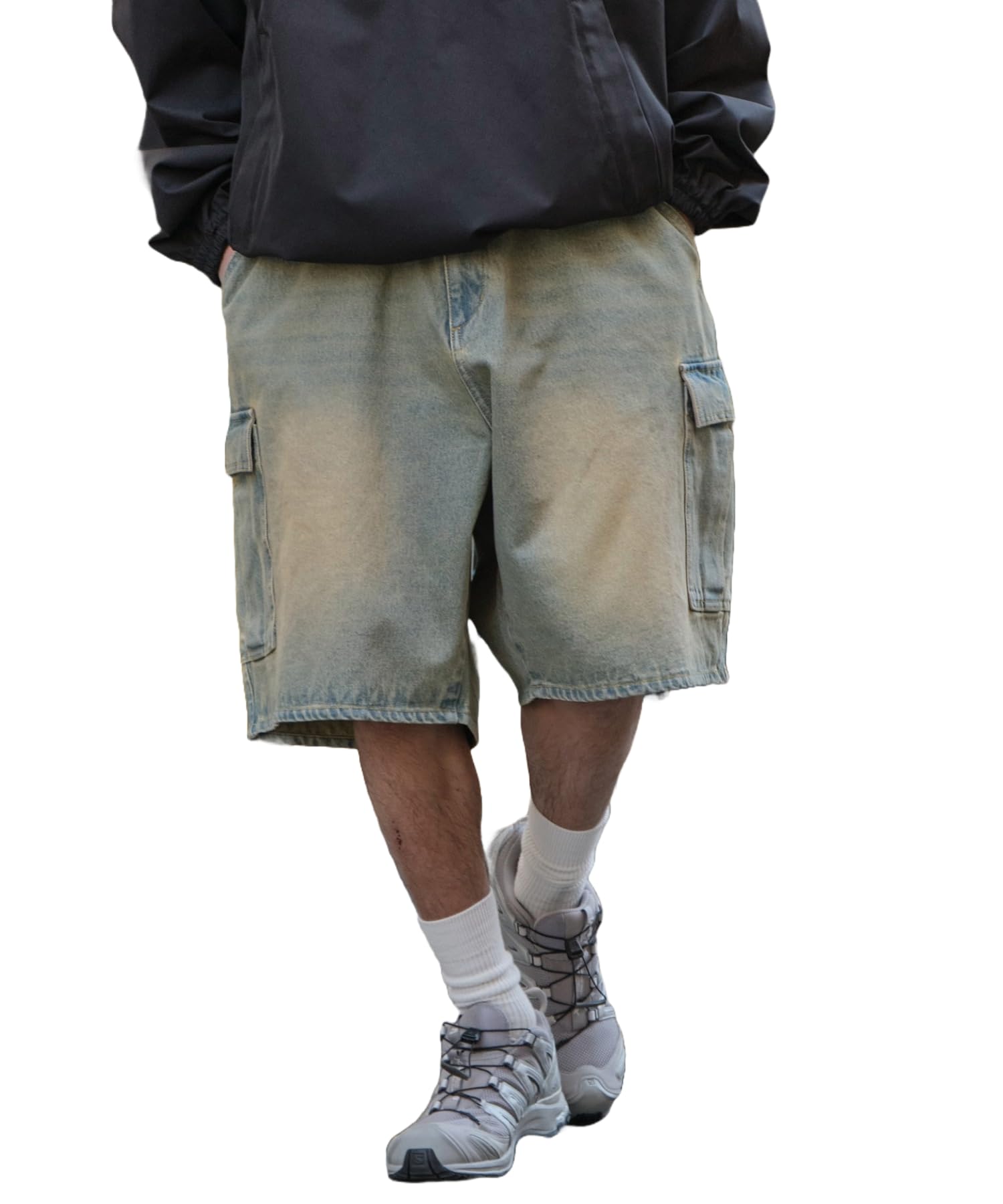 

WEGO Легкий Джинсовый Карго Джинсовый Винтаж Размер Светло-Джинсовая Отделка Мужские Шорты, Шорты, Брюки, Одежда Весна/Лето, Уличная Одежда, Повседневный, Одежда, Подарок,