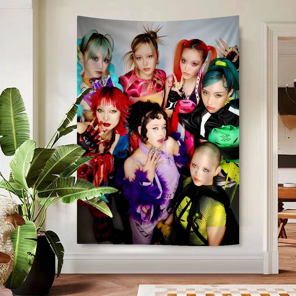 Kpop XG Group Hanging Bohemian Tapestry Hanging Tarot Hippie Wall Rugs Dorm Japanese Tapestry