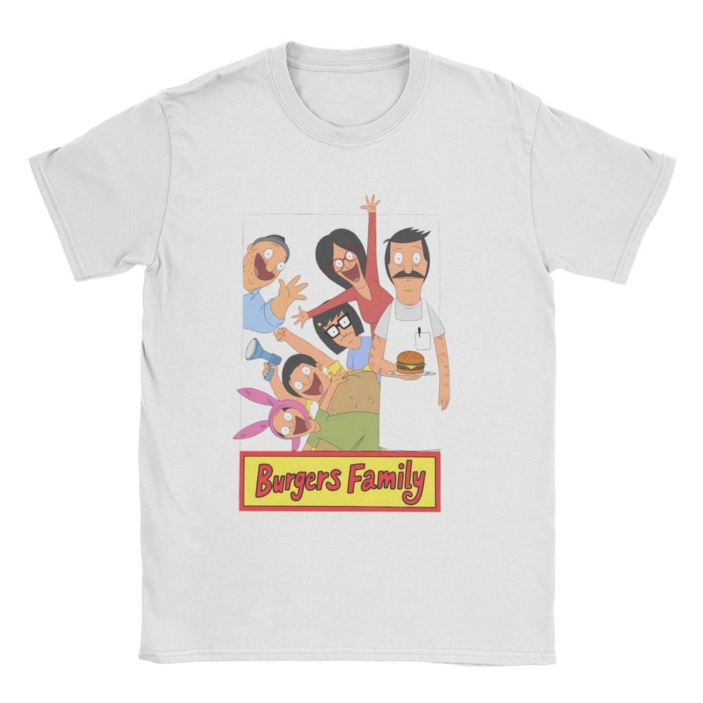 Creative Bob Burgers T-Shirts Men Round Collar 100% Cotton T Shirts  Short Sleeve Tees Printed Clothing