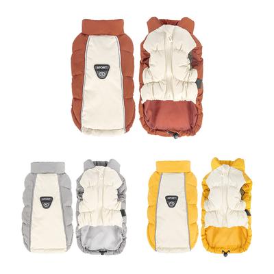 Haustier Winter neue Thermokleidung Baumwollkleidung Hund Kontrastfarbe Haushaltslinie Welpe Outdoor Jacke Weste Baumwollmantel