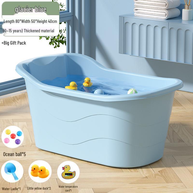 Large Infant & Child Soaking Bathtub - Full Body Bath Tub for Home