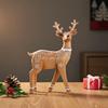 Deer Figurine Home Decor Resin Glitter Elk Sculpture Deer Statue Christmas Decor for Living Room Bedroom Photo Prop Home Nursery