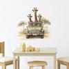 Cartoon Three Giraffe Car Children's Bedroom Living Room Wall Decoration Wall Stickers