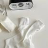 1/4Paris Women Stockings Women'S Mid-Calf Socks Jk Lolita Sweet Girls Long Socks Stocking Solid Color Black White Gray Knee Sock