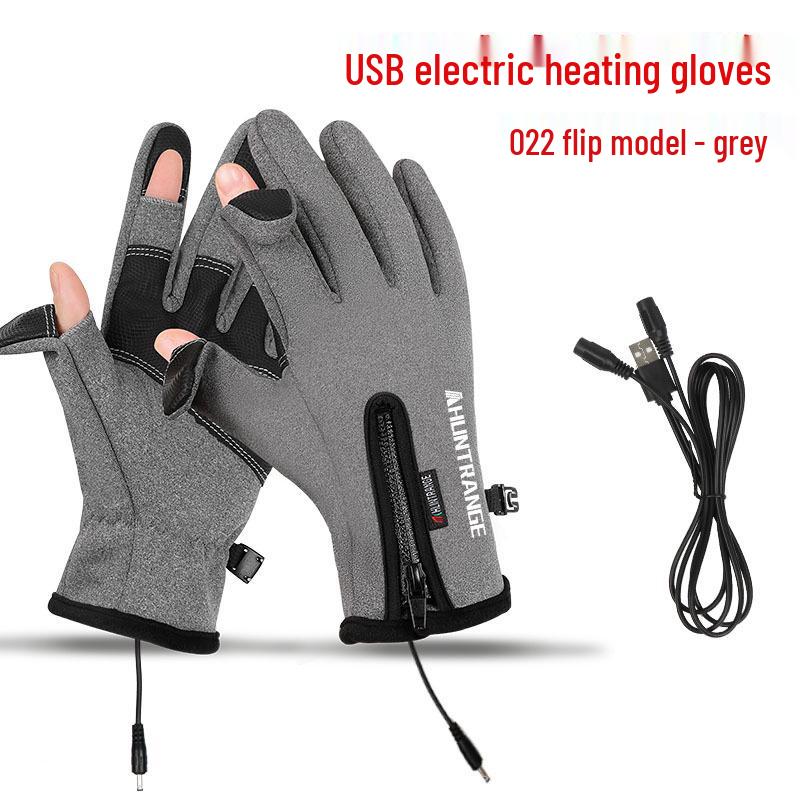 USB Heated Waterproof Cycling Gloves - Windproof, Fleece-Lined, Night Reflective, 5V Electric Warmth