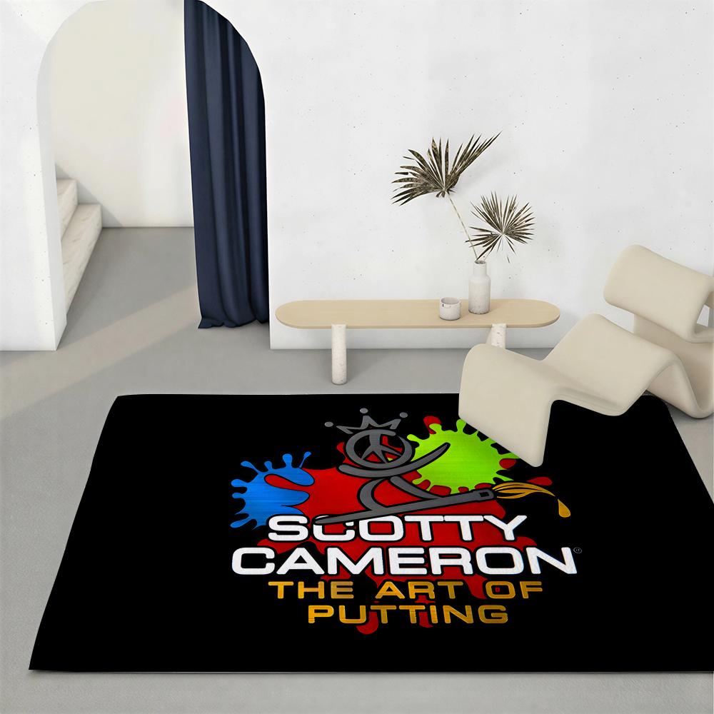 Golf Brand S-SCOTTY CAMERONS Floor Mat Eco-Friendly Flannel Doormat Non-Slip Odorless Soft Short Plush Indoor Floor Rug
